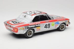 BMW 2800 CS E9 #49 Team Schnitzer G. Herzog / H. Heyer 24 Hours of Spa 1972 Minichamps 1:18 155722749 Metal - imagen 2 de 6