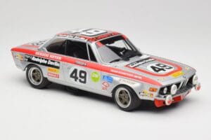 BMW 2800 CS E9 #49 Team Schnitzer G. Herzog / H. Heyer 24 Hours of Spa 1972 Minichamps 1:18 155722749 Metal - imagen 4 de 6