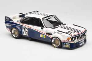 BMW 3.0 CSL E9 Garage Du Bac #76 P. Depnic / H. Coulon 24 Hours of Le Mans 1977 Minichamps 1:18 155772576 Metal - imagen 4 de 6