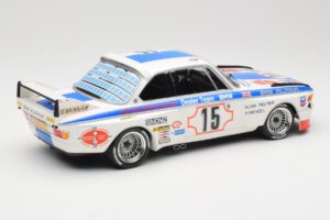 BMW 3.0 CSL E9 #15 BMW Alpina J. Peltier / H. Menzel 24 Hours of Spa 1973 Minichamps 1:18 155732695 Metal - imagen 2 de 6