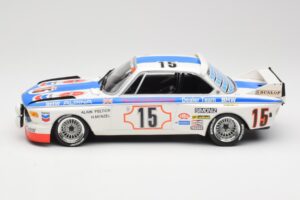 BMW 3.0 CSL E9 #15 BMW Alpina J. Peltier / H. Menzel 24 Hours of Spa 1973 Minichamps 1:18 155732695 Metal - imagen 3 de 6