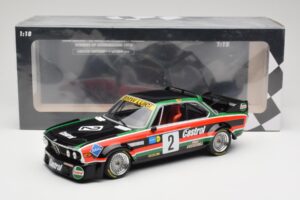 BMW 3.0 CSL E9 #2 Luigi Racing J-M. de Wael / A. de Fierlant Winners GP Nurburgring 1976 Minichamps 1:18 155762502 Metal - imagen 6 de 6