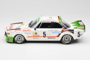 BMW 3.0 CSL E9 #5 Assoc Interim J-C. Chavan / A. Detrin Winners 24 Hours of Spa 1976 Minichamps 1:18 155762505 Metal - imagen 3 de 6
