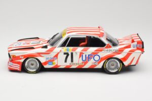 BMW 3.0 CSL E9 #71 Luigi Racing P. Xhenceval / J. Dieudonné 24 Hours of Le Mans 1977 Minichamps 1:18 155772571 Metal - imagen 3 de 6