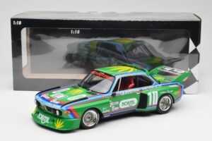 BMW 3.5 CSL E9 Schnitzer #10 D. Quester / R. Peterson 6 Hours Watkins Glen 1976 Minichamps 1:18 155762610 Metal - imagen 6 de 6