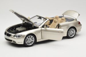BMW 6 Series E64 Cabriolet Mineral Silver Metallic Kyosho 1:18 80430153437 Metal - imagen 2 de 9
