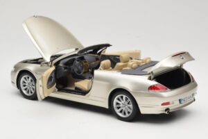 BMW 6 Series E64 Cabriolet Mineral Silver Metallic Kyosho 1:18 80430153437 Metal - imagen 6 de 9
