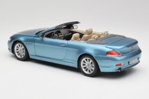 BMW 6 E64 Cabrio Azul Claro Kyosho 1:18 80430153440 Metal - imagen 7 de 8