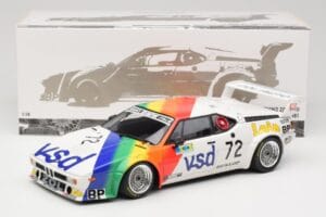 BMW M1 #72 BMW France Zol Auto B. Rousselot / J. Servanin 24 Hours of Le Mans 1981 Minichamps 1:18 180812972 Metal - imagen 2 de 8