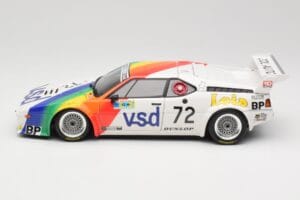 BMW M1 #72 BMW France Zol Auto B. Rousselot / J. Servanin 24 Hours of Le Mans 1981 Minichamps 1:18 180812972 Metal - imagen 4 de 8