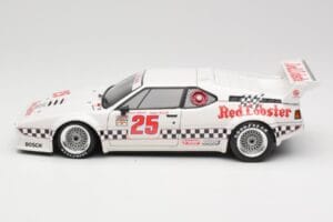 BMW M1 #25 Red Lobster D. Cowart / K. Miller LA Times GP Riverside 1981 Minichamps 1:18 180812925 Metal - imagen 4 de 8