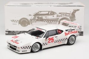 BMW M1 #25 Red Lobster D. Cowart / K. Miller LA Times GP Riverside 1981 Minichamps 1:18 180812925 Metal - imagen 8 de 8
