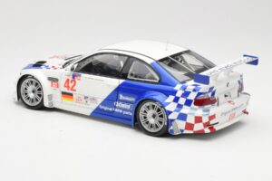 BMW M3 E46 GTR #42 J. Lehto / P. Ekblom ALMS 2001 Minichamps 1:18 100012142 Metal - imagen 7 de 8