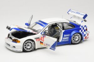 BMW M3 E46 GTR #43 D. Muller ALMS 2001 Minichamps 1:18 100012143 Metal - imagen 2 de 8