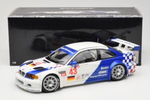 BMW M3 E46 GTR #43 D. Muller ALMS 2001 Minichamps 1:18 100012143 Metal - imagen 8 de 8