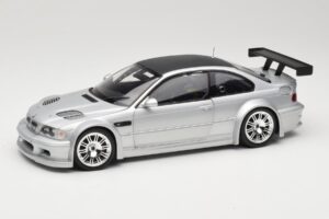 BMW M3 E46 GTR Street Plata With Carbon Roof Minichamps 1:18 100012102 Metal