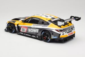 BMW M4 GT3 #98 M. Wittmann / S. van der Linde Rowe Racing ADAC 24h Nurburgring 2023 Minichamps 1:18 113232098 Metal - imagen 7 de 8