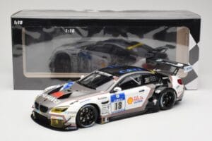 BMW M6 GT3 F13 #18 Schubert Motorsport A. Farfus / J. Krohn 24h Nurburgring 2016 Minichamps 1:18 155162618 Metal - imagen 6 de 6