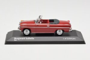 Borgward Isabella Cabriolet Rojo Minichamps 1:43 400096060 Metal