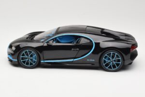 Bugatti Chiron Negro & Azul Bburago 1:18 18-11040BK Metal - imagen 4 de 8