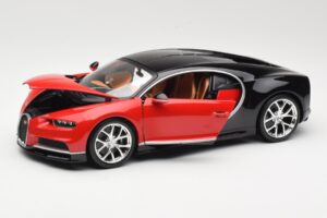 Bugatti Chiron Negro & Rojo Bburago 1:18 18-11040 Metal - imagen 2 de 8