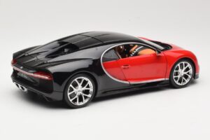 Bugatti Chiron Negro & Rojo Bburago 1:18 18-11040 Metal - imagen 3 de 8