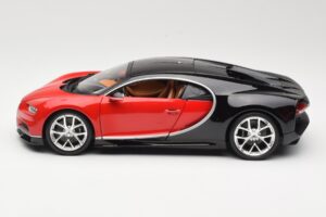 Bugatti Chiron Negro & Rojo Bburago 1:18 18-11040 Metal - imagen 4 de 8
