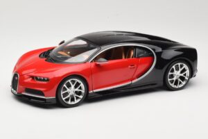Bugatti Chiron Negro & Rojo Bburago 1:18 18-11040 Metal