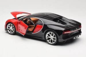 Bugatti Chiron Negro & Rojo Bburago 1:18 18-11040 Metal - imagen 5 de 8