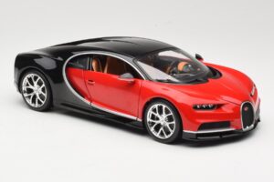 Bugatti Chiron Negro & Rojo Bburago 1:18 18-11040 Metal - imagen 6 de 8