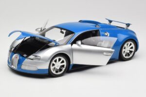 Bugatti Veyron Edition Centenaire Chrome Blue Minichamps 1:18 100110850 Metal - imagen 2 de 8