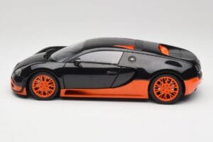 Bugatti Veyron Super Sport World Record Edition Carbon & Orange Minichamps 1:18 100110840 Metal - imagen 4 de 8