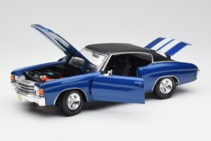 Chevrolet Chevelle SS 454 Azul Maisto 1:18 531886 Metal - imagen 2 de 8