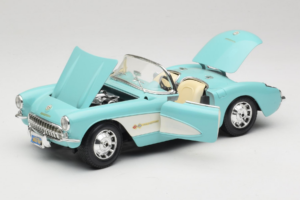 Chevrolet Corvette C1 Azul & Blanco Bburago 1:18 3024-M2 Metal - imagen 2 de 8
