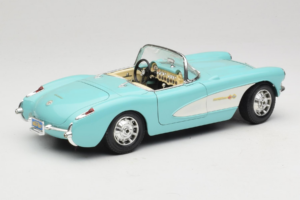 Chevrolet Corvette C1 Azul & Blanco Bburago 1:18 3024-M2 Metal - imagen 3 de 8
