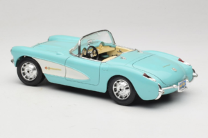 Chevrolet Corvette C1 Azul & Blanco Bburago 1:18 3024-M2 Metal - imagen 7 de 8