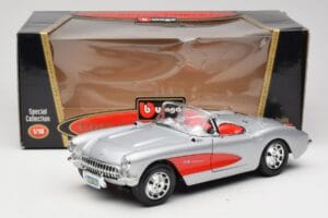 Chevrolet Corvette C1 Plata Bburago 1:18 3034 Metal - imagen 8 de 8