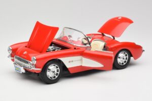 Chevrolet Corvette C1 Roadster Rojo Bburago 1:18 3024 Metal - imagen 2 de 8