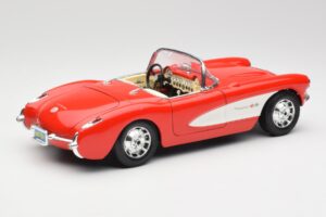 Chevrolet Corvette C1 Roadster Rojo Bburago 1:18 3024 Metal - imagen 3 de 8
