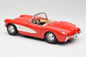 Chevrolet Corvette C1 Roadster Rojo Bburago 1:18 3024 Metal - imagen 7 de 8