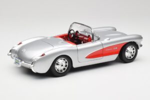 Chevrolet Corvette C1 Plata & Rojo Bburago 1:18 3024-M1 Metal - imagen 3 de 8