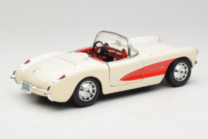 Chevrolet Corvette C1 Blanco & Rojo Bburago 1:18 3024-M3 Metal - imagen 3 de 8
