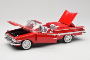 Chevrolet Impala Descapotable Rojo Welly 1:18 9864W Metal - imagen 2 de 8