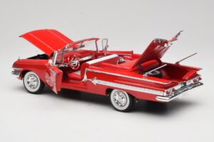 Chevrolet Impala Descapotable Rojo Welly 1:18 9864W Metal - imagen 5 de 8