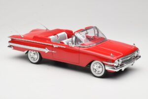 Chevrolet Impala Descapotable Rojo Welly 1:18 9864W Metal - imagen 6 de 8