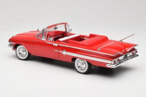 Chevrolet Impala Descapotable Rojo Welly 1:18 9864W Metal - imagen 7 de 8