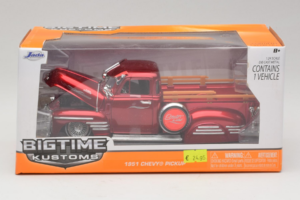 Chevrolet Pickup Bigtime Kustoms Rojo Jada 1:24 96802 Metal