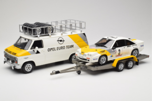 Opel Manta 400 Group B Rally Tour de Corse 1984 Con Chevrolet G30 Furgoneta de Asistencia Otto 1:18 OT491 Resina