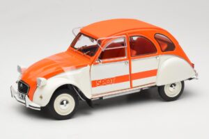 Citroen 2CV Spot Naranja & Blanco Solido 1:18 421183600 Metal