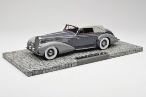Delage D8 120 Cabriolet Gris & Gris Oscuro Minichamps 1:18 107115134 Metal